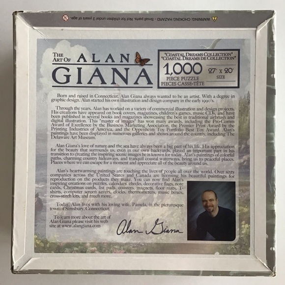 NEW Lighthouse Puzzle The Art of Alan Giana 1,000 Piece Summer Light 27” X 20” - Picture 4 of 9